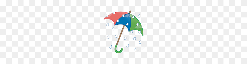 160x160 Abeka Clip Art Umbrella In Rain - Wet PNG