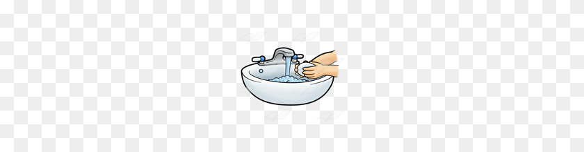 160x160 Abeka Clip Art Washing Hands With Soap In Sink - Sink Clipart
