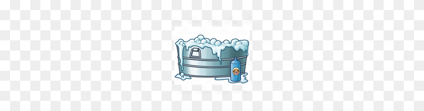 160x160 Abeka Clip Art Washtub With Soap Suds - Soap Suds PNG