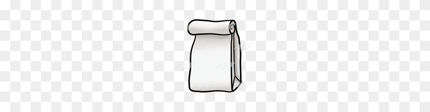 160x160 Abeka Clip Art White Paper Bag - Paper Bag PNG