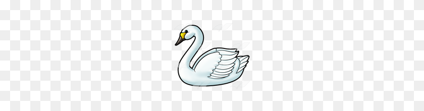160x160 Abeka Clip Art White Swan - Swan PNG