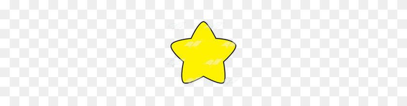 160x160 Абека Клипарт Желтая Звезда Округлые - Округлые Звезды Png