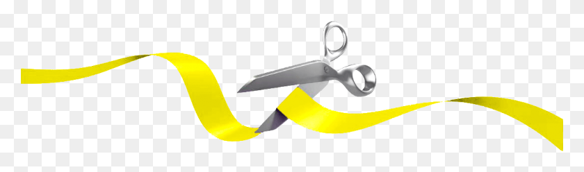 1088x263 About Ribbon Cuttings - Yellow Ribbon PNG