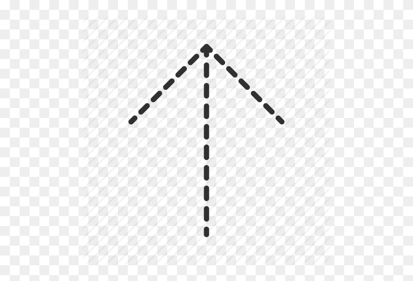 512x512 Above, Arrow, Dashed Arrow, Forward, Straight Ahead, Up, Upload Icon - Dashed Line PNG