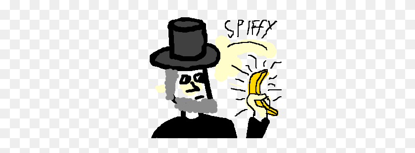 300x250 Abraham Lincoln Holding A Spiffy Banana - Abraham Lincoln PNG