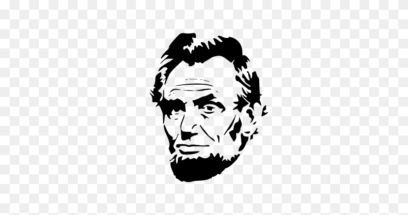 390x384 Abraham Lincoln Stencil High Quality Mil - Abraham Lincoln PNG
