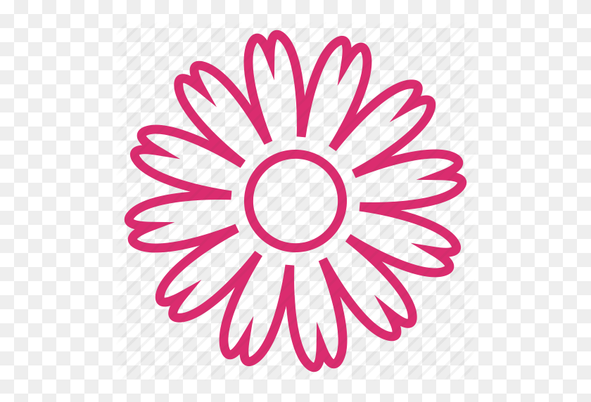 512x512 Abstract, Bloom, Daisy, Floral, Flower, Flowers, Sunflower Icon - Flower Circle PNG