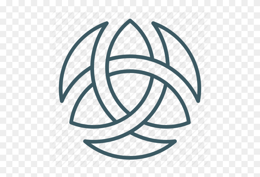 512x512 Abstract, Celtic, Knot, Sign, Triquetra, Yoga Icon - Triquetra PNG