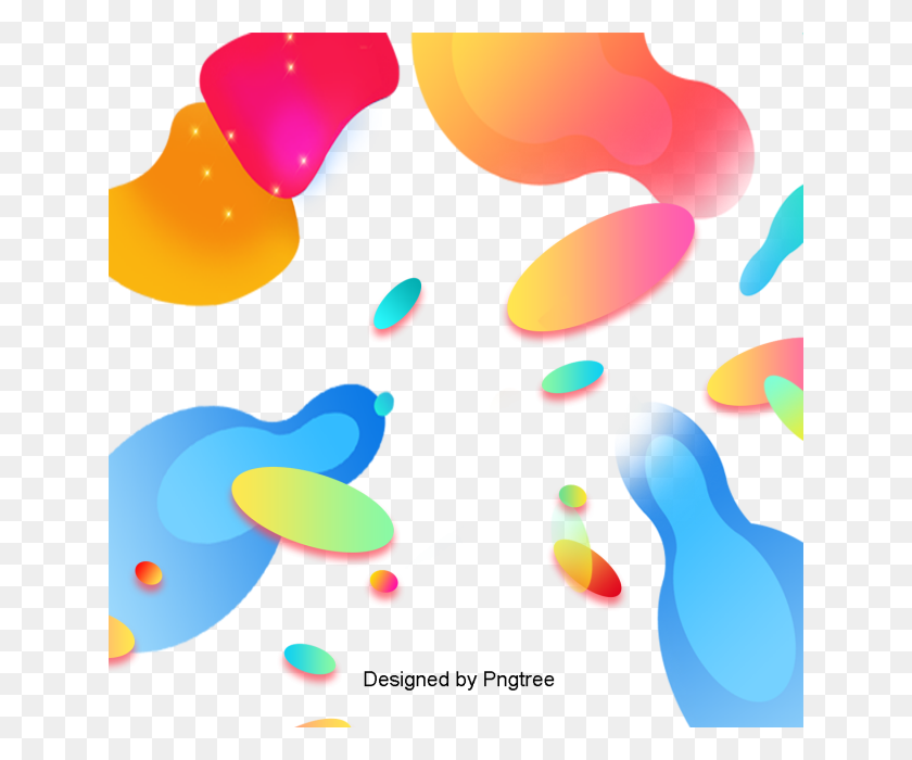 640x640 Abstract Colorful Geometric Gradient Fluid Technology Pattern - Geometric Pattern PNG