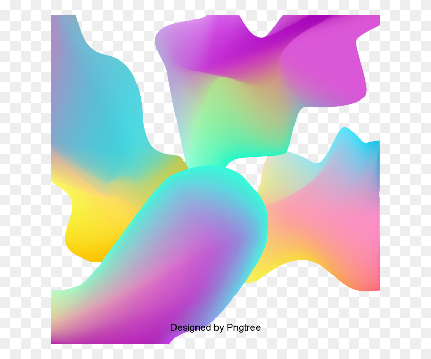 640x640 Abstract Colorful Geometric Gradient Fluid Technology Pattern - Geometric Patterns PNG