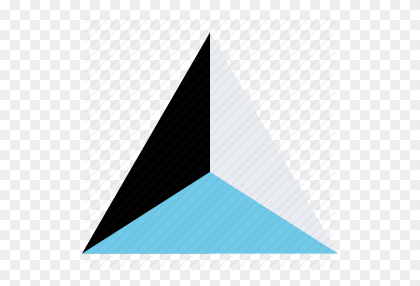 512x512 Abstract, Creative, Design, Triangle Icon - Blue Triangle PNG