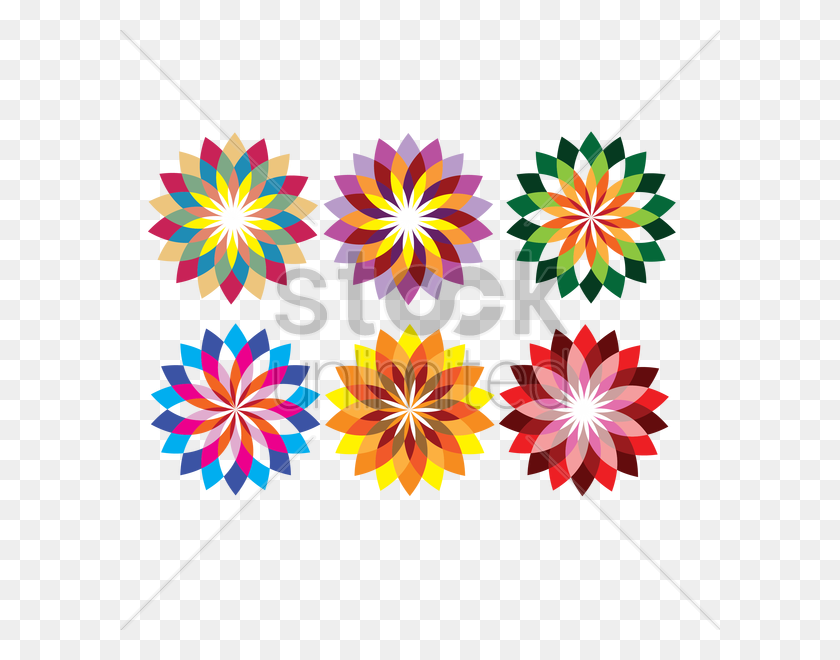 600x600 Abstract Flower Designs Vector Image - Floral Design PNG