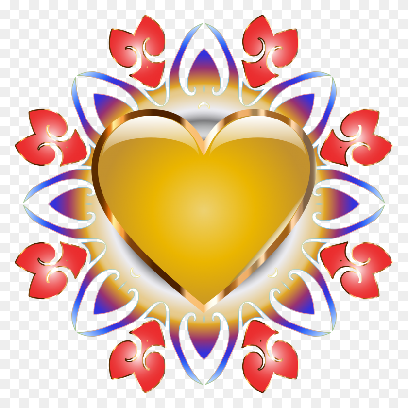 2370x2370 Diseño De Corazón Abstracto Sin Iconos De Fondo Png - Fondo De Corazón Png