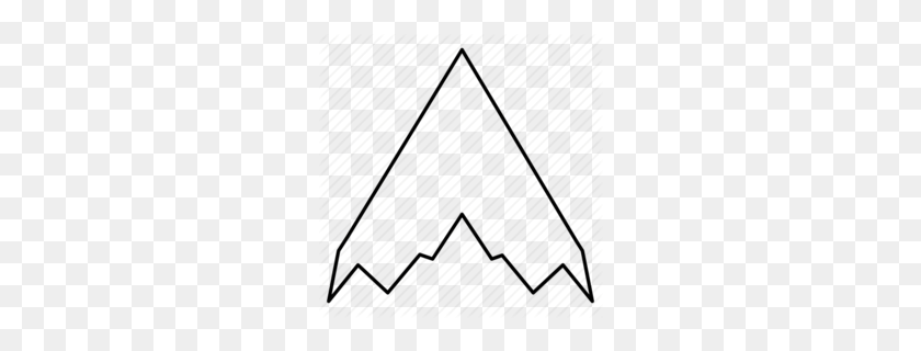 260x260 Abstract Mountain Peak Clipart - Mountains Black And White Clipart