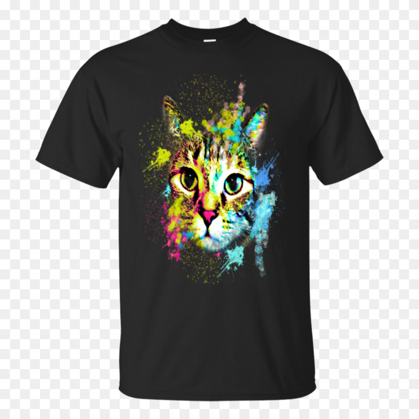 1024x1024 Abstract Paint Ink Splatter Cat Cool Cat T Shirt Well Tshirt - Coolcat PNG