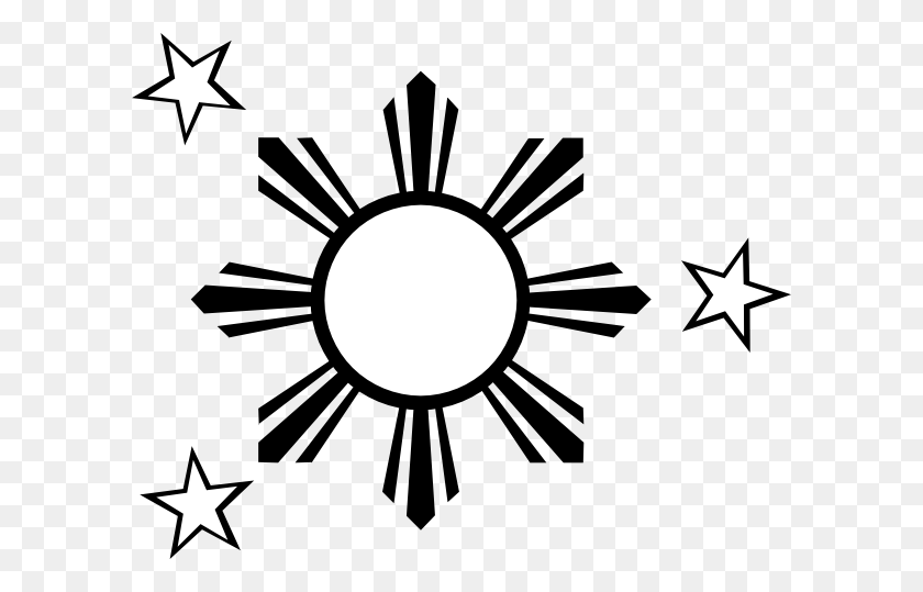 600x479 Абстрактное Солнце Со Звездами Клипарт - Звезды Границы Png