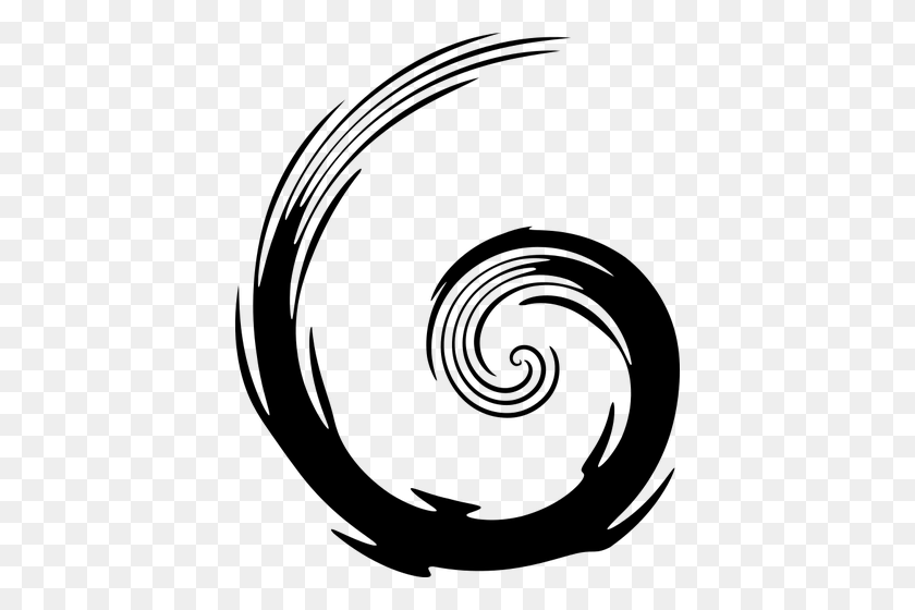 408x500 Abstract Swirl From The Center Vector Clip Art - Swirl Clipart Black And White