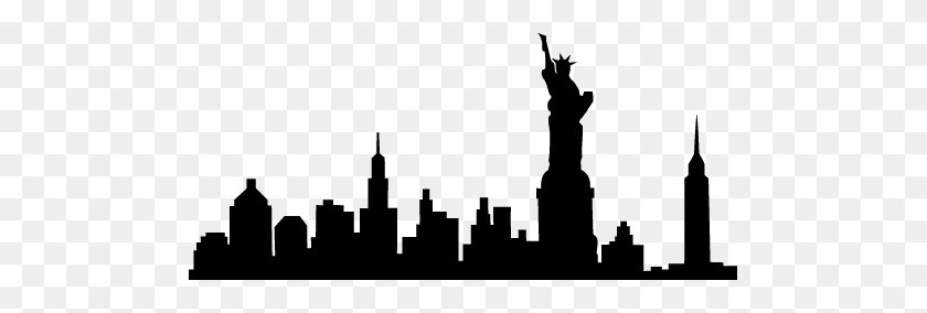 497x224 Abstracto Iconicidad - New York City Skyline PNG