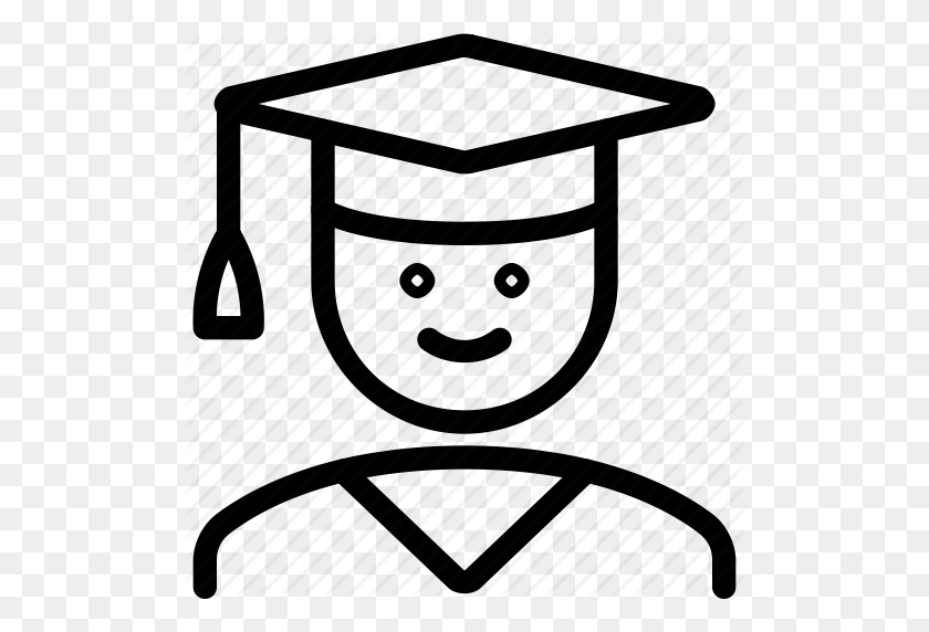 512x512 Academic, Avatar, Boy, Cap, Cloak, College, Cover, Covering, Cowl - Cap And Gown Clipart