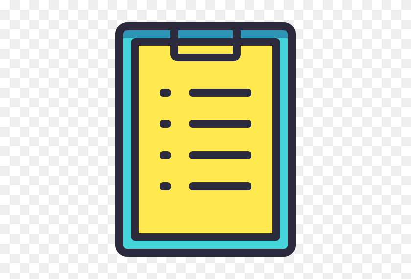 512x512 Academic, Clip, Exam, Note, Paper Icon - Note Paper PNG