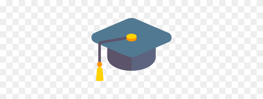 256x256 Academics Icon Myiconfinder - Graduation Cap Icon PNG