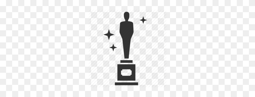 260x260 Academy Award Oscar Statue Clipart - Award Clipart Black And White