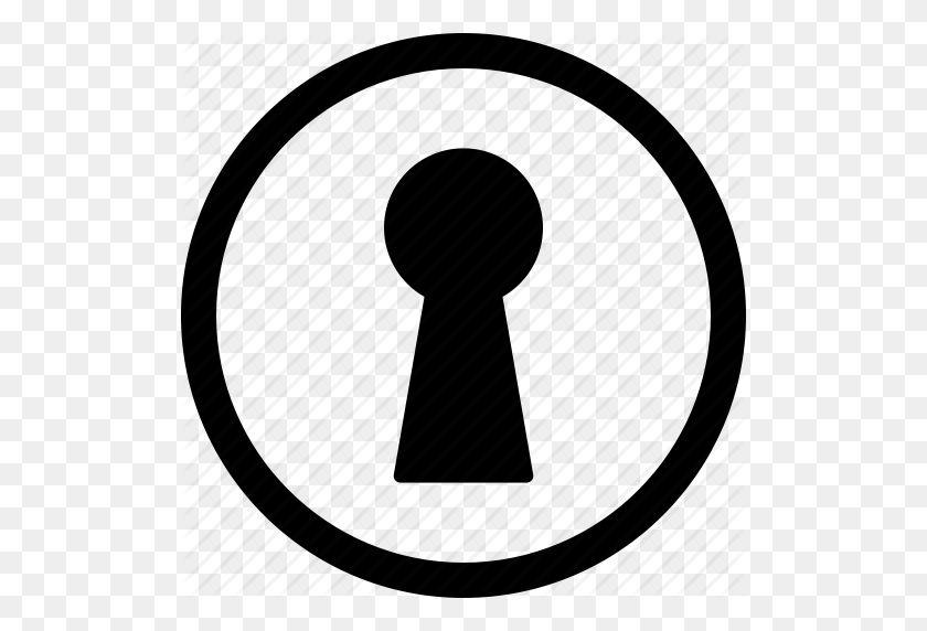512x512 Доступ, Дверь, Отверстие, Ключ, Замочная Скважина, Пароль, Старинный Значок - Отверстие Для Ключа Png