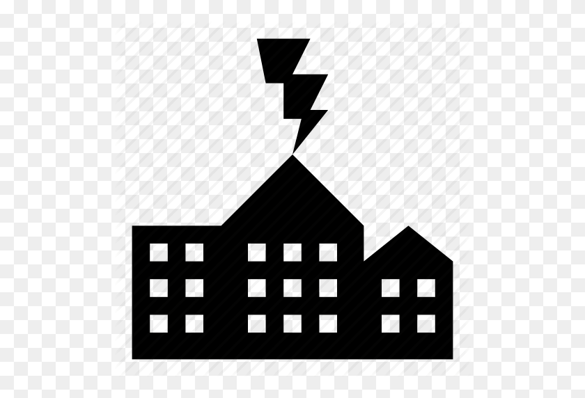 512x512 Accidente, Edificio, Casa, Rayo, Icono De Huelga - Lightning Strike Clipart
