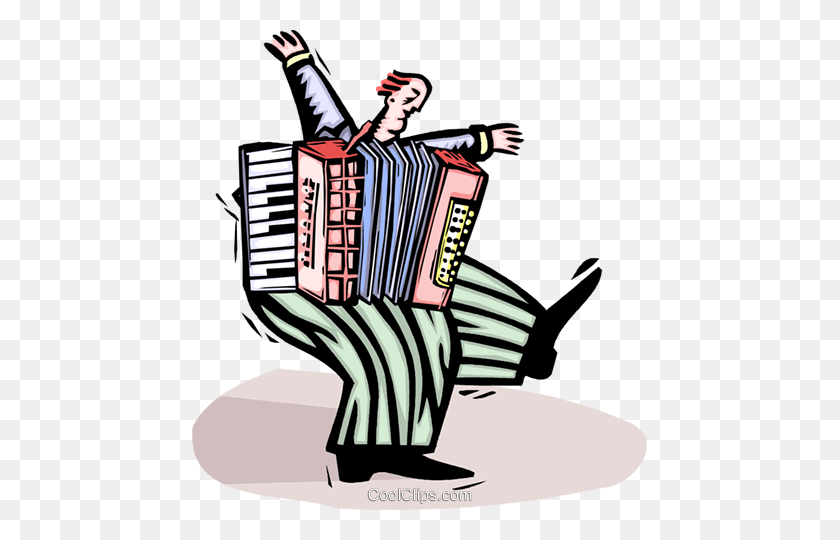 455x480 Accordion Player Royalty Free Vector Clip Art Illustration - Reed Clipart