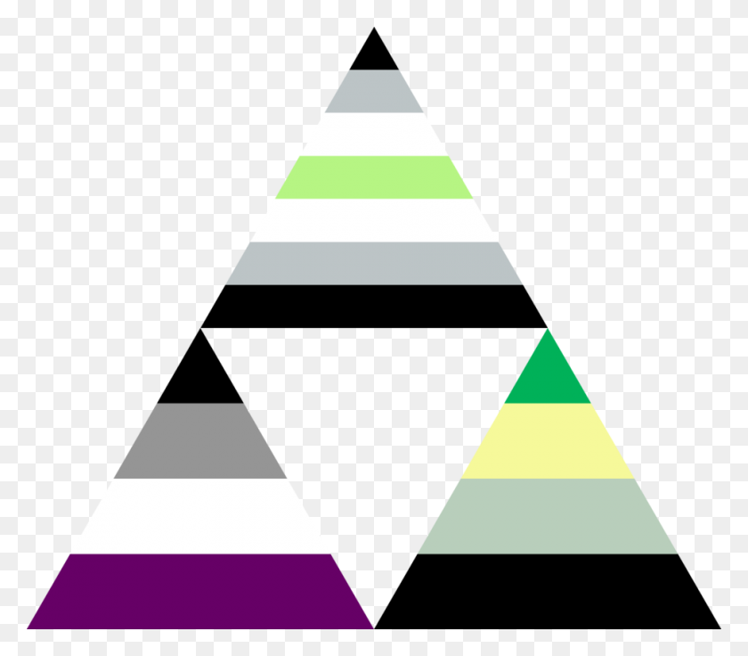 960x832 Ace Aro Agender Triforce - Trifuerza Clipart