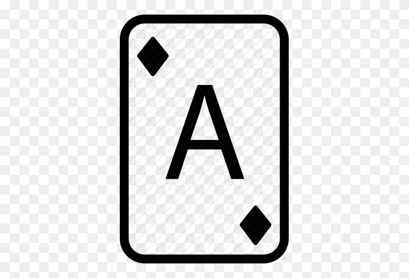 347x512 Ace, Card, Diamonds, Playing, Poker Icon - Ace Card PNG