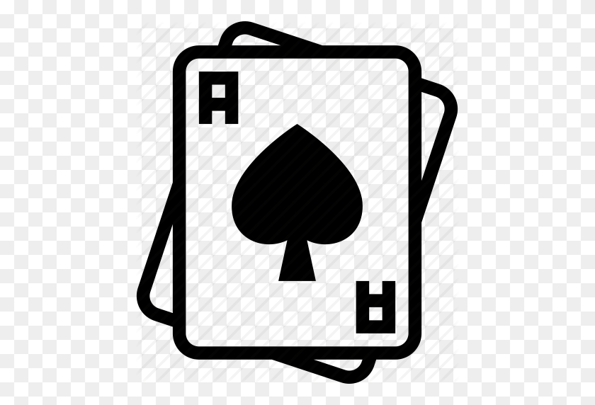457x512 Ace, Card, Gamble, Game, Poker, Spade, Trump Icon - Ace Card PNG