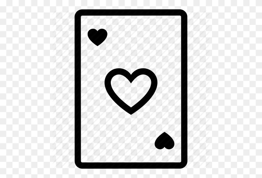 512x512 Ace, Tarjeta, Corazones, De, Icono De Poker - Tarjeta Ace Png