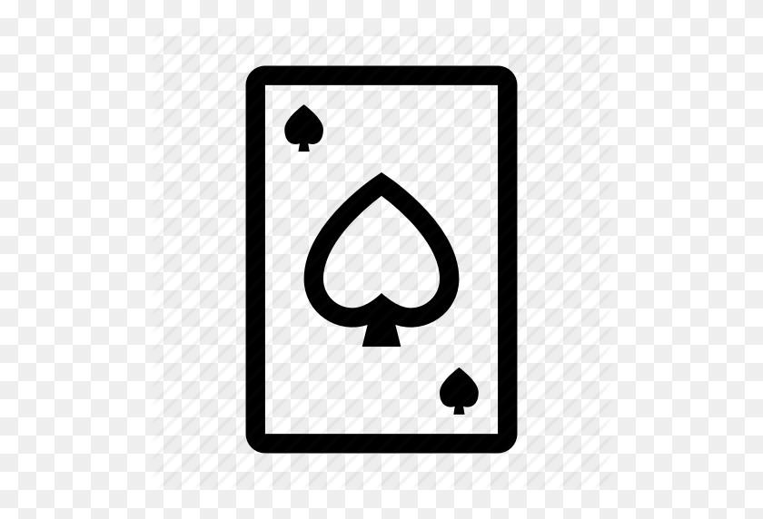 512x512 Ace, Card, Of, Poker, Spades Icon - Ace Card PNG