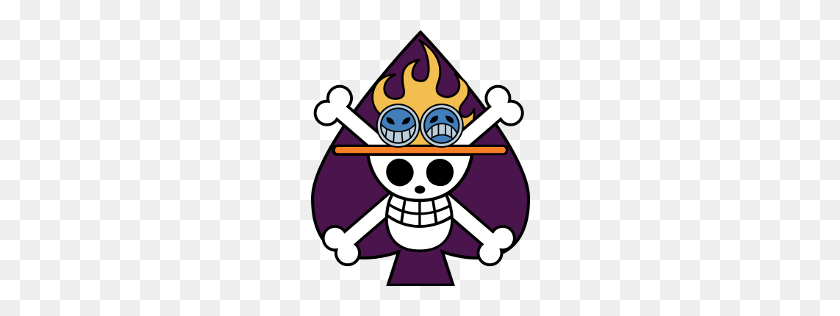 256x256 Ace Icon One Piece Manga Jolly Roger Iconset Crountch - Jolly Roger PNG