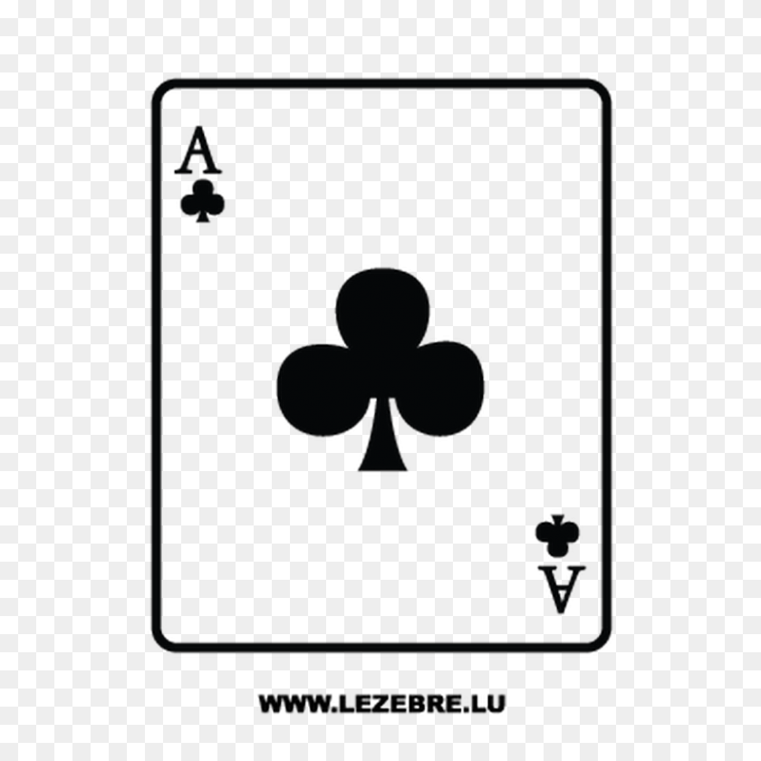 800x800 Ace Of Clubs Card Decal - Ace Card PNG