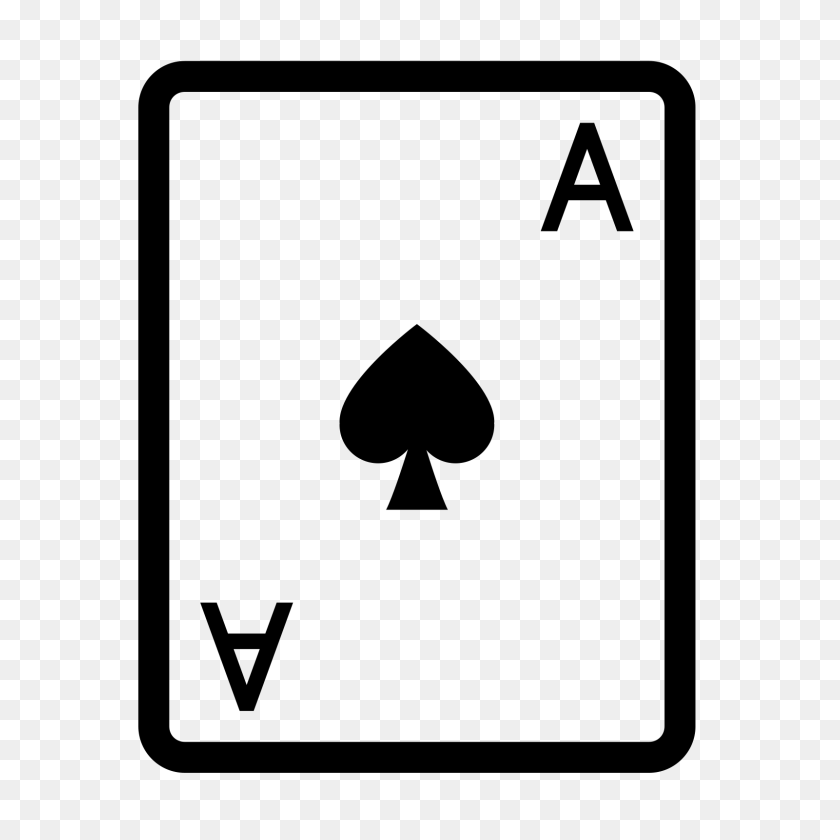 1600x1600 Ace Of Spades Icon - Ace Card PNG