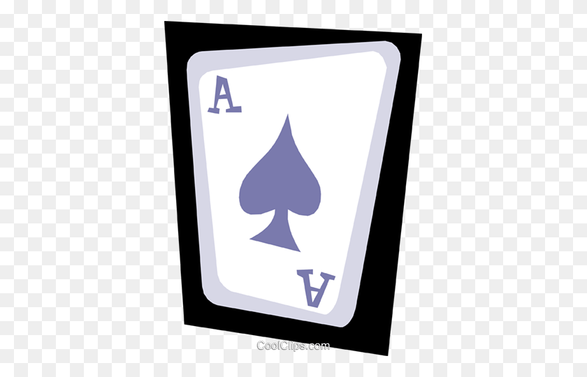 369x480 Ace Of Spades Royalty Free Vector Clipart Illustration - Ace Clipart