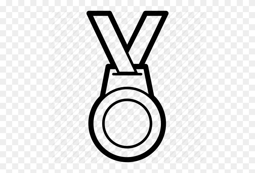 512x512 Достижение, Награда, Честь, Медаль, Олимпийская, Премиум Значок - Почетная Медаль Png