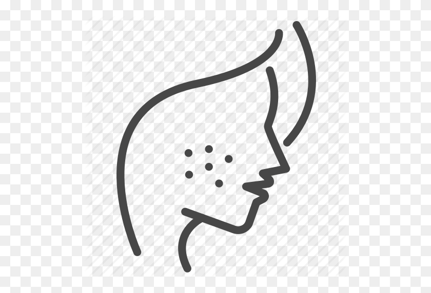 512x512 Acne, Beauty, Face, Freckles, Make Up, Pimply, Woman Icon - Freckles PNG