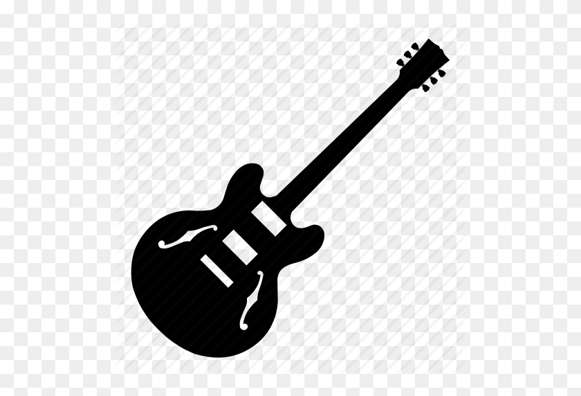 512x512 Acoustic, Electric, Gibson, Guitar, Instrument, Music, Semi - Guitar Icon PNG