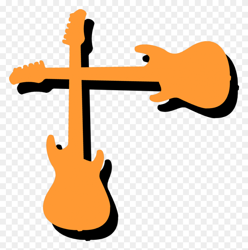 958x966 Acoustic Guitar Clipart Border - Music Stand Clipart