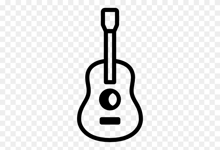 512x512 Акустическая Гитара Клипарт Логотип Гитара - Гитара Клипарт Черный И Белый