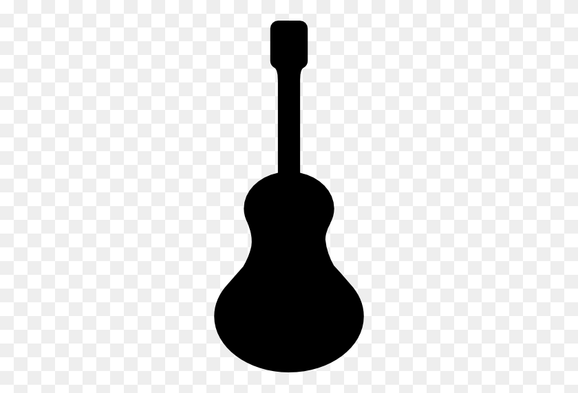 512x512 Icono De La Guitarra Acústica - La Silueta De La Guitarra Png