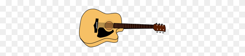 297x132 Acoustic Guitar Picture Clip Art - Acoustic Guitar Clipart