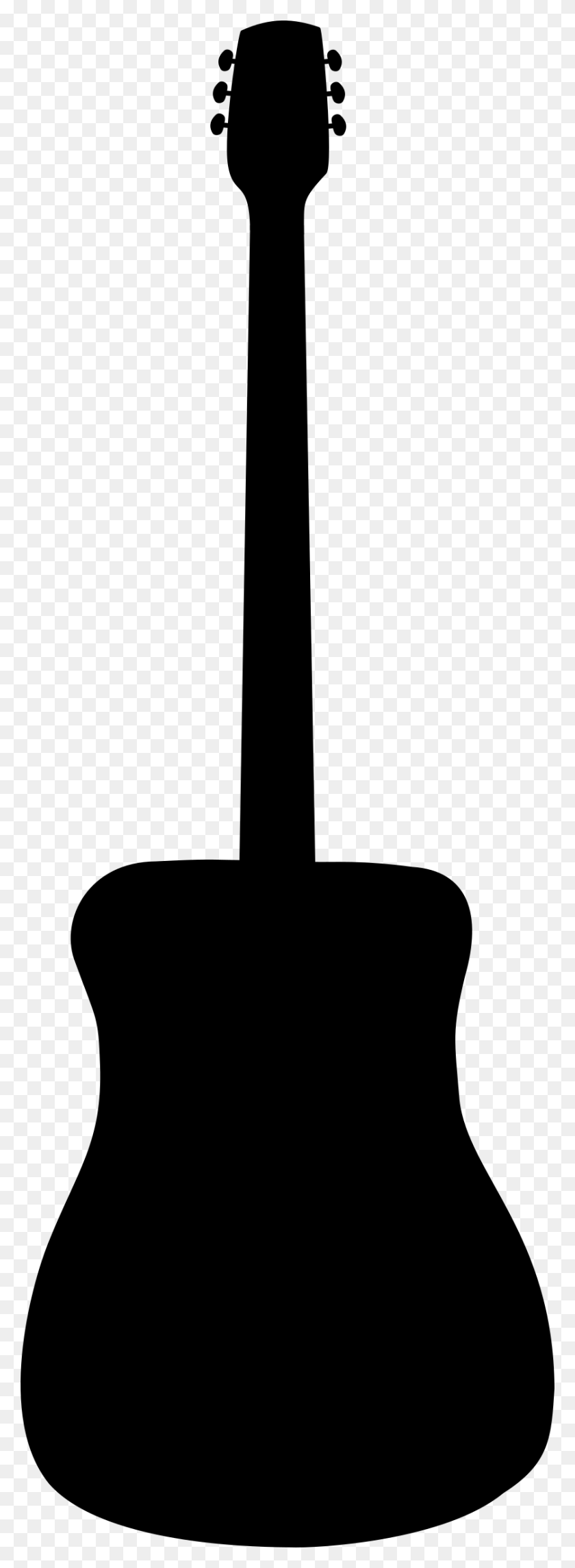 839x2400 Acoustic Guitar Silhouette Icons Png - Guitar Silhouette PNG