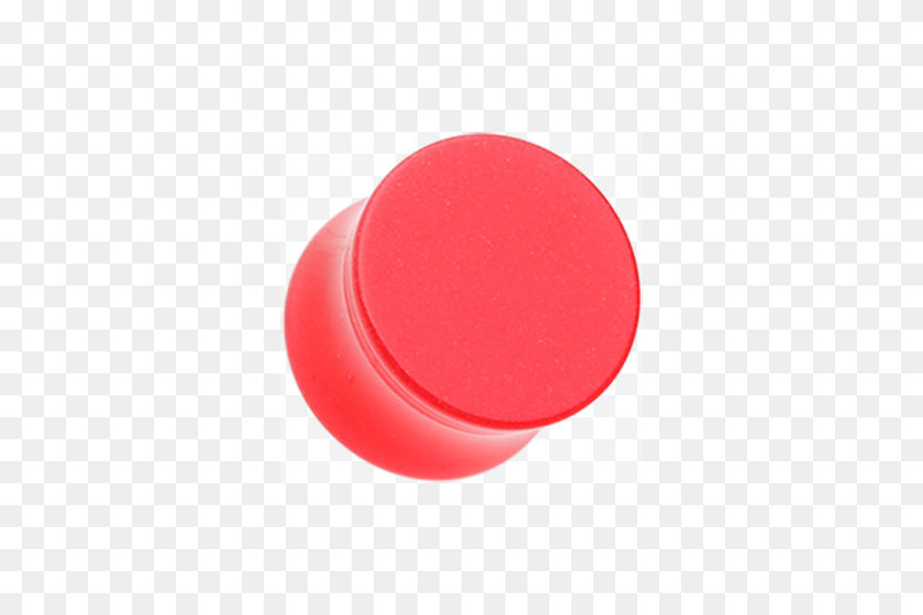 500x500 Acrylic Glow In The Dark Double Flare Plugs - Red Glow PNG