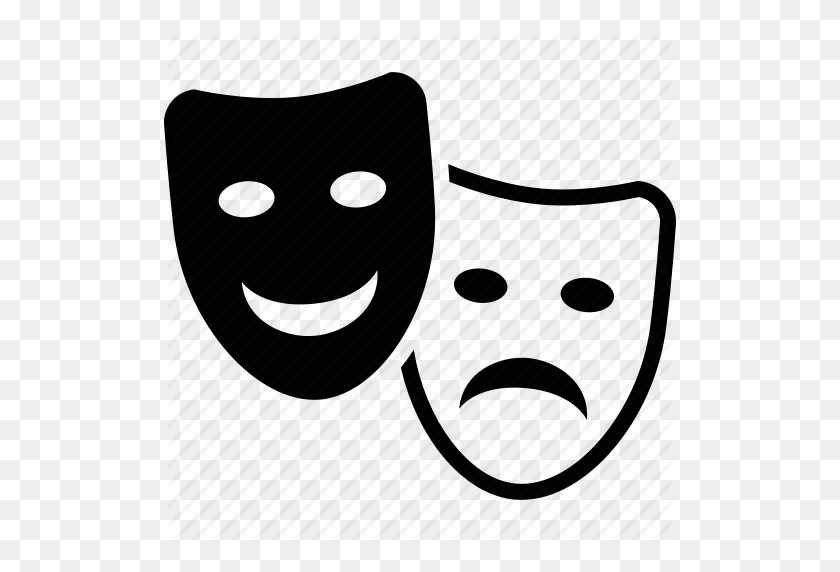 512x512 Acting, Comedy, Drama, Entertainment, Mask, Masks, Theater Icon - Acting PNG