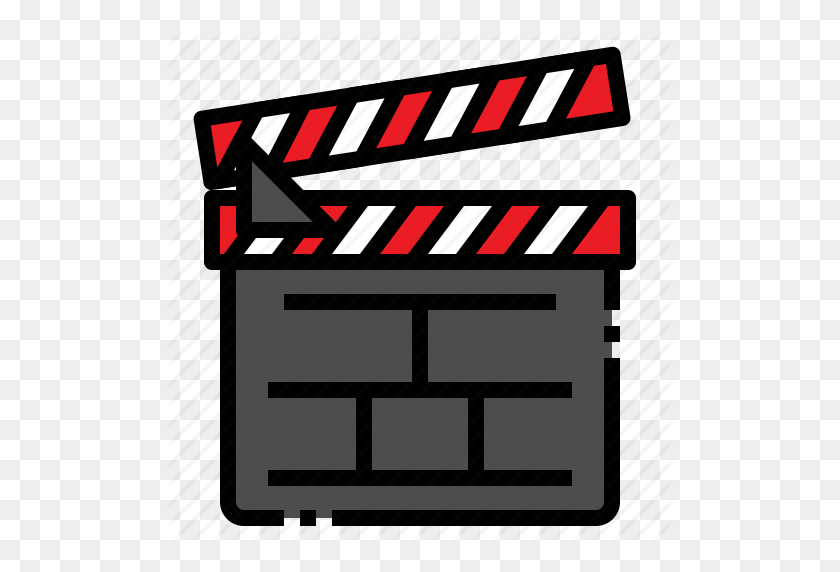 512x512 Action, Clapboard, Clapperboard, Director, Movie Icon - Movie Clapboard Clipart