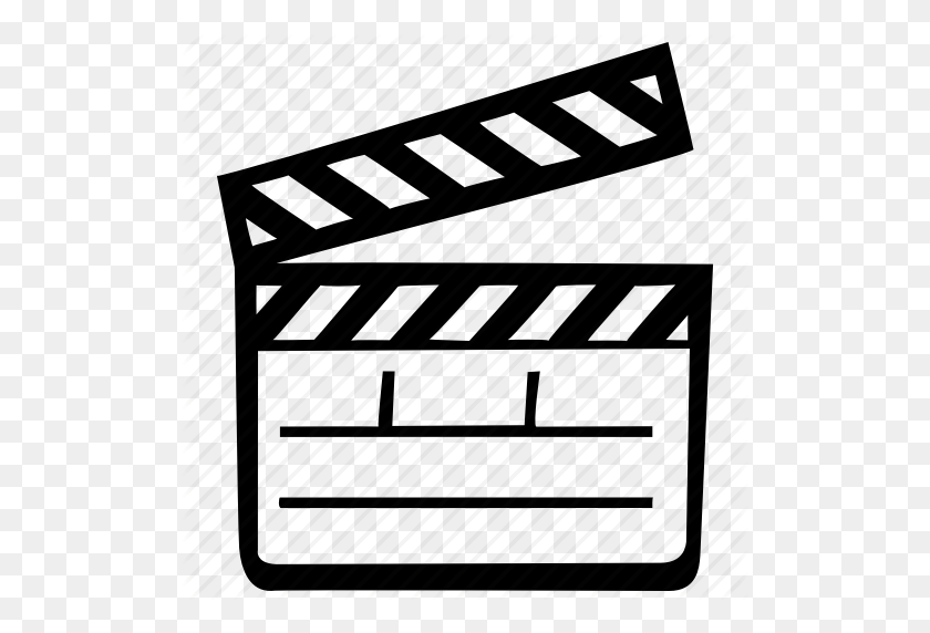 512x512 Action, Clapper, Clapperboard, Film, Movie Icon - Movie Clapper Clipart